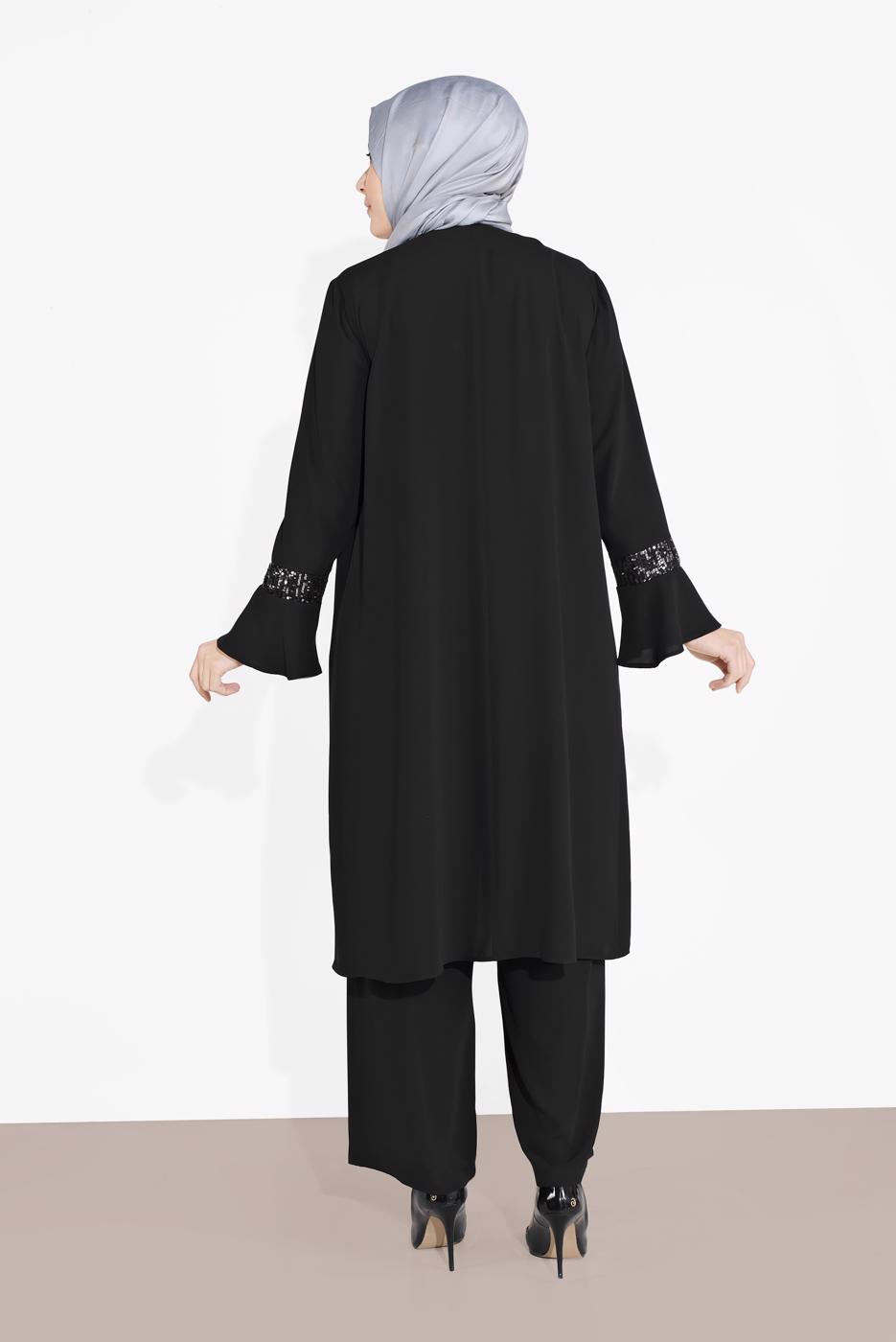 Vêtements hijab NOIR ALVINA COSTUME À SEQUINS 3546 