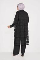 Vêtements hijab NOIR T 3547 ALVİNA DANTEL 1221 3′LÜ PANT.TAKIM