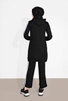 Tesettür giyim SİYAH ŞERİT DETAYLI İKİLİ PANTOLON TAKIM 4916