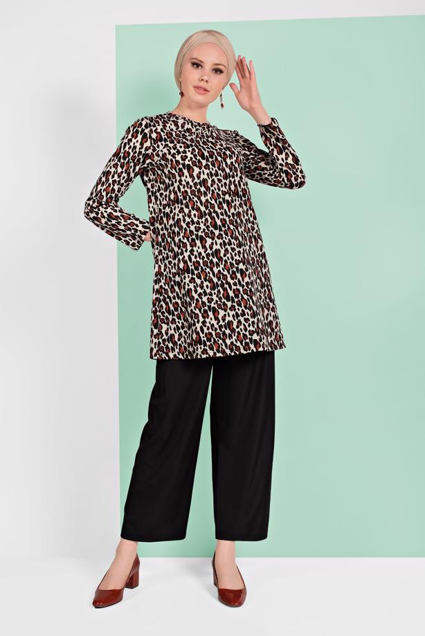 Vêtements hijab  ANIMAL PRINT SUIT 5001  - TRENDTESETTÜR