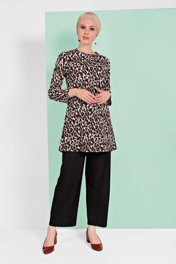 Vêtements hijab  ANIMAL PRINT SUIT 5001  - TRENDTESETTÜR