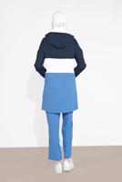 Tesettür giyim LACİVERT PAMUKLU FERMUARLI PANTOLONLU EŞOFMAN TAKIM 5552 