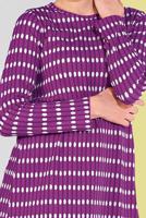 Tesettür giyim MOR PUANTİYELİ LİKRALI 2&prime;Lİ PANTOLONLU TAKIM 7116