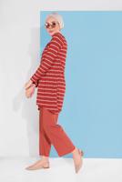 Hijab clothing ORANGE PRINTED SUIT 7116 