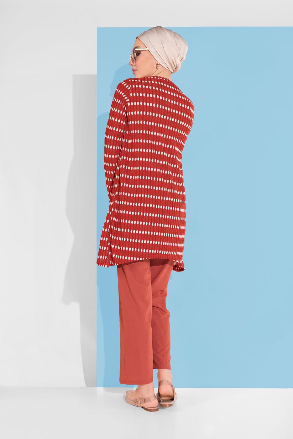 Hijab clothing ORANGE PRINTED SUIT 7116 