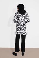 Tesettür giyim KREM İKİLİ PANTOLONLU TAKIM T 8126