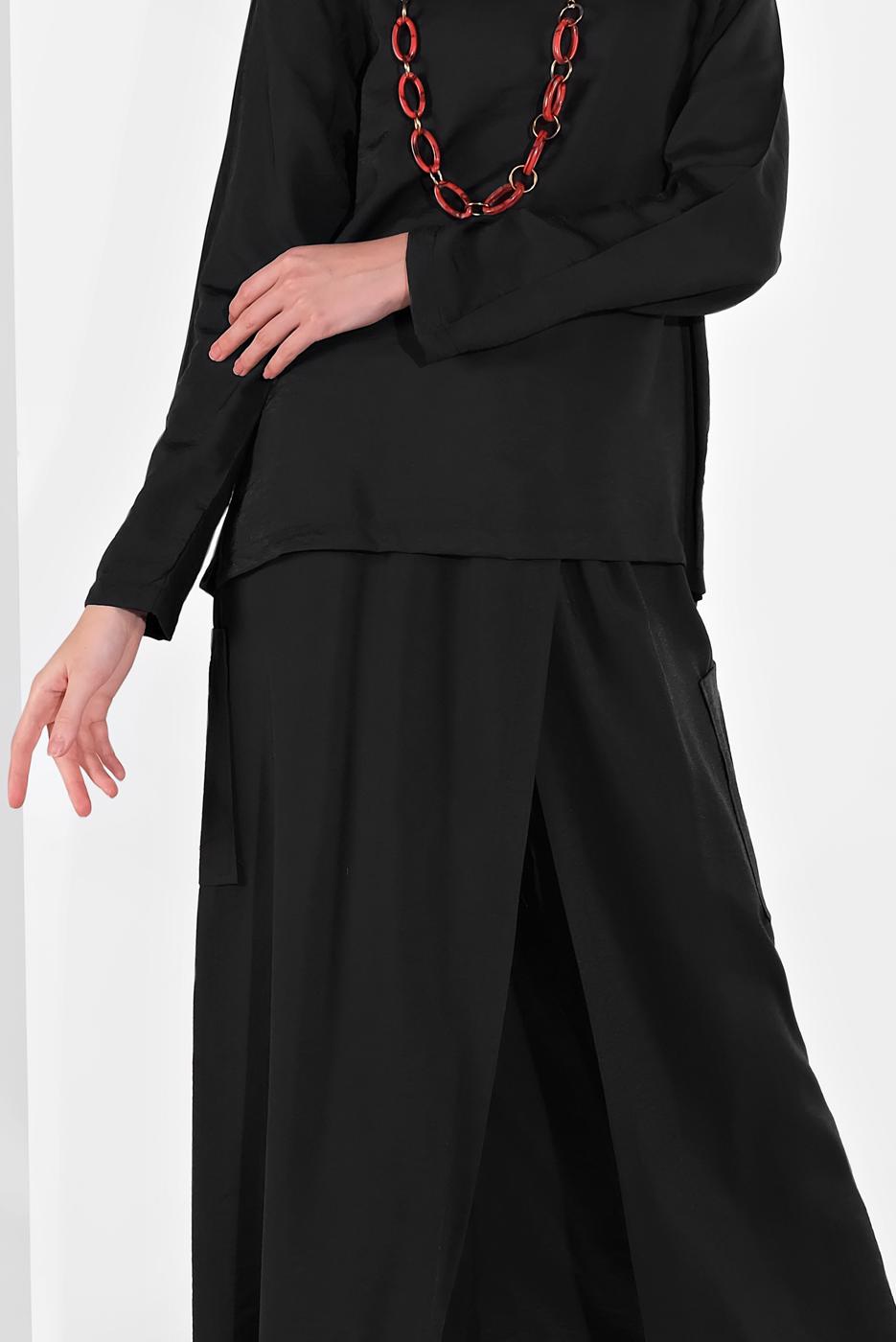 Vêtements hijab NOIR SURVÊTEMENT TAILLE-ÉLASTIQUE 9104 