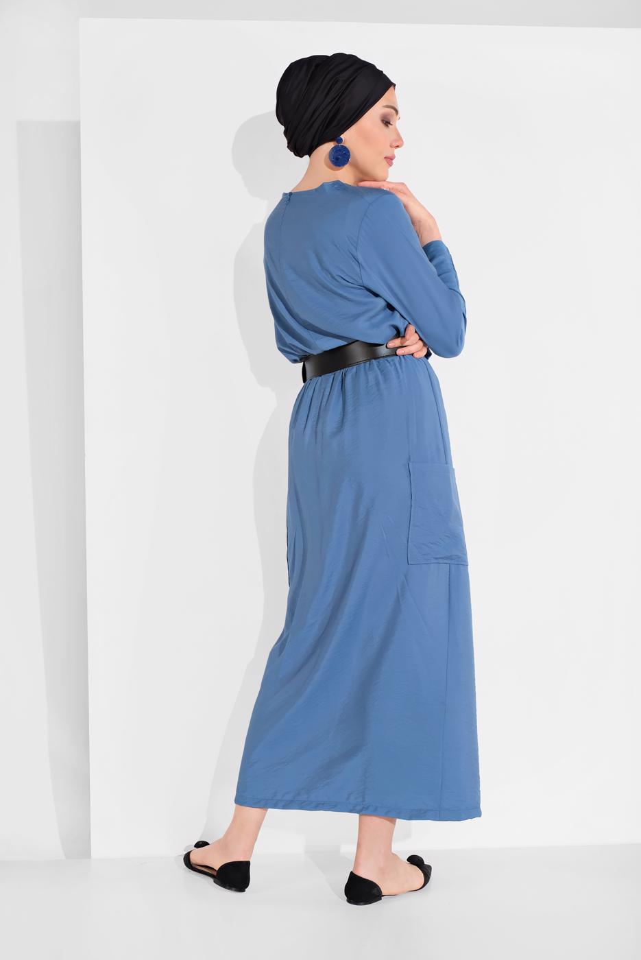 Vêtements hijab BLEU MARINE SURVÊTEMENT TAILLE-ÉLASTIQUE 9104 