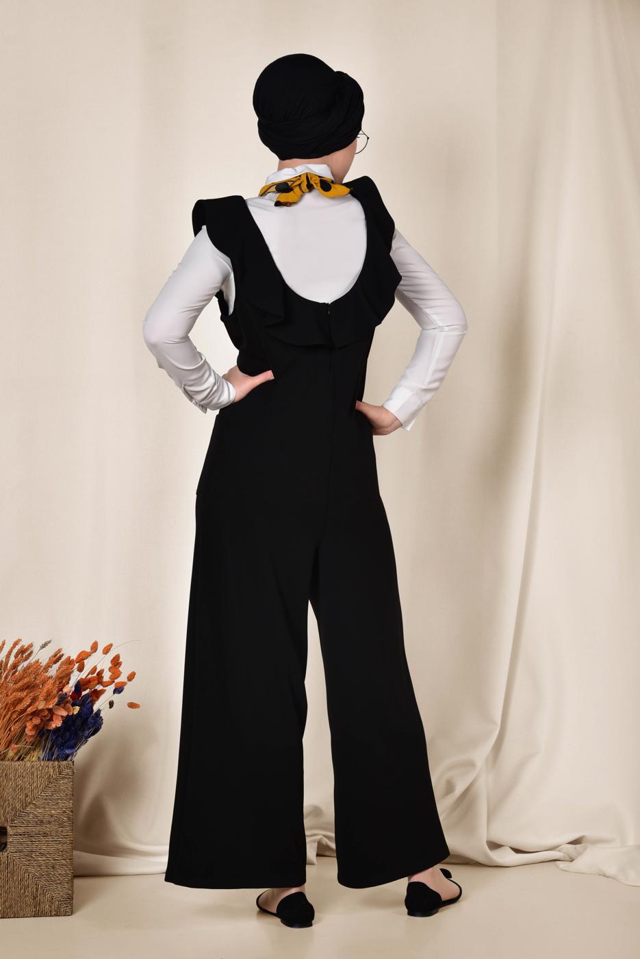 Tesettür giyim SİYAH ALVİNA TULUM T 4118