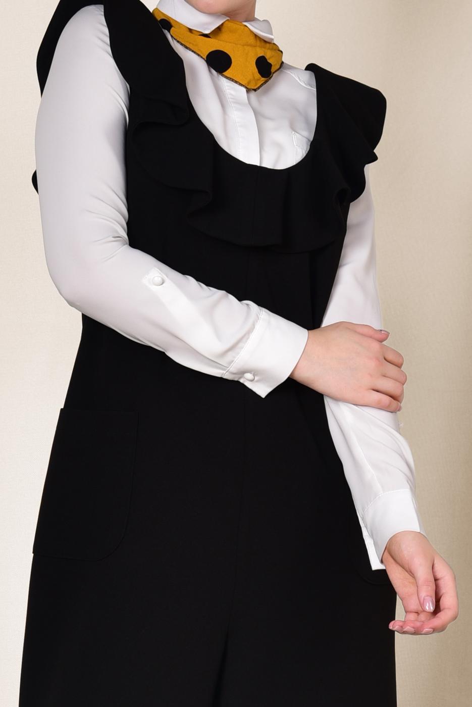 Tesettür giyim SİYAH ALVİNA TULUM T 4118