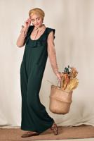 Tesettür giyim YEŞİL ALVİNA TULUM T 4118