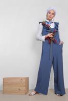 Tesettür giyim LACİVERT ALVİNA TULUM T 4118