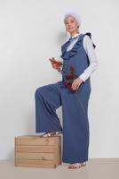 Tesettür giyim LACİVERT ALVİNA TULUM T 4118