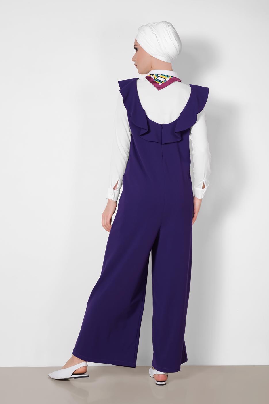 Tesettür giyim MOR ALVİNA TULUM T 4118