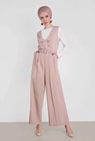 Vêtements hijab POUDRE COMBINAISON À DEUX RANGES DE BOUTONS  4479