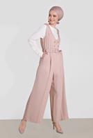 Vêtements hijab POUDRE COMBINAISON À DEUX RANGES DE BOUTONS  4479