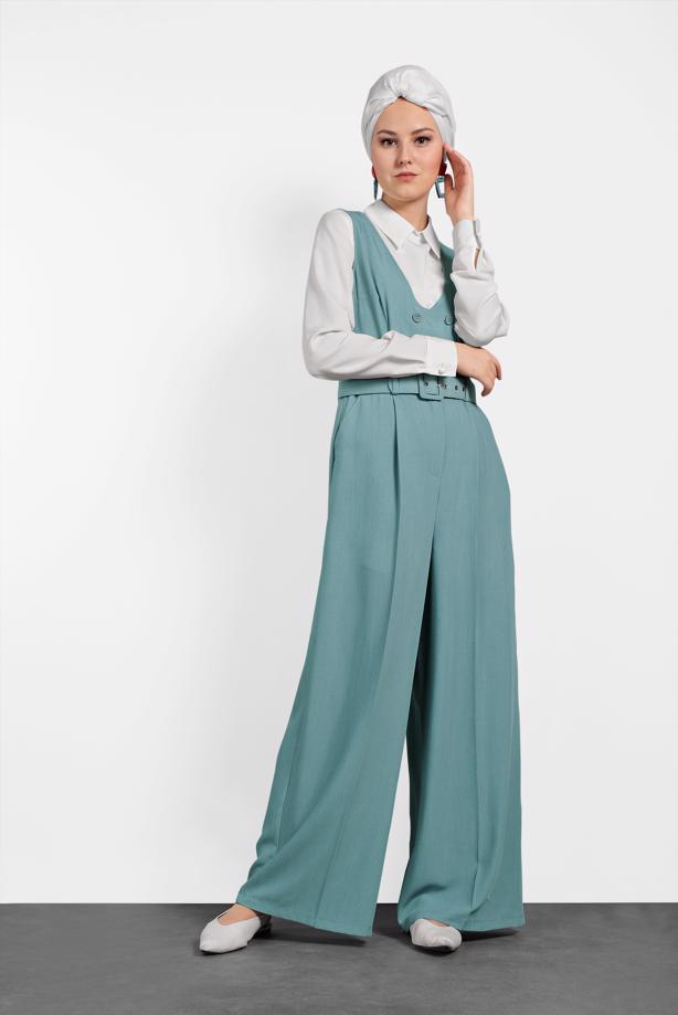 Vêtements hijab VERT T 4479 LYON TULUM - TRENDTESETTÜR
