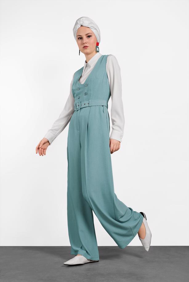 Vêtements hijab VERT T 4479 LYON TULUM - TRENDTESETTÜR