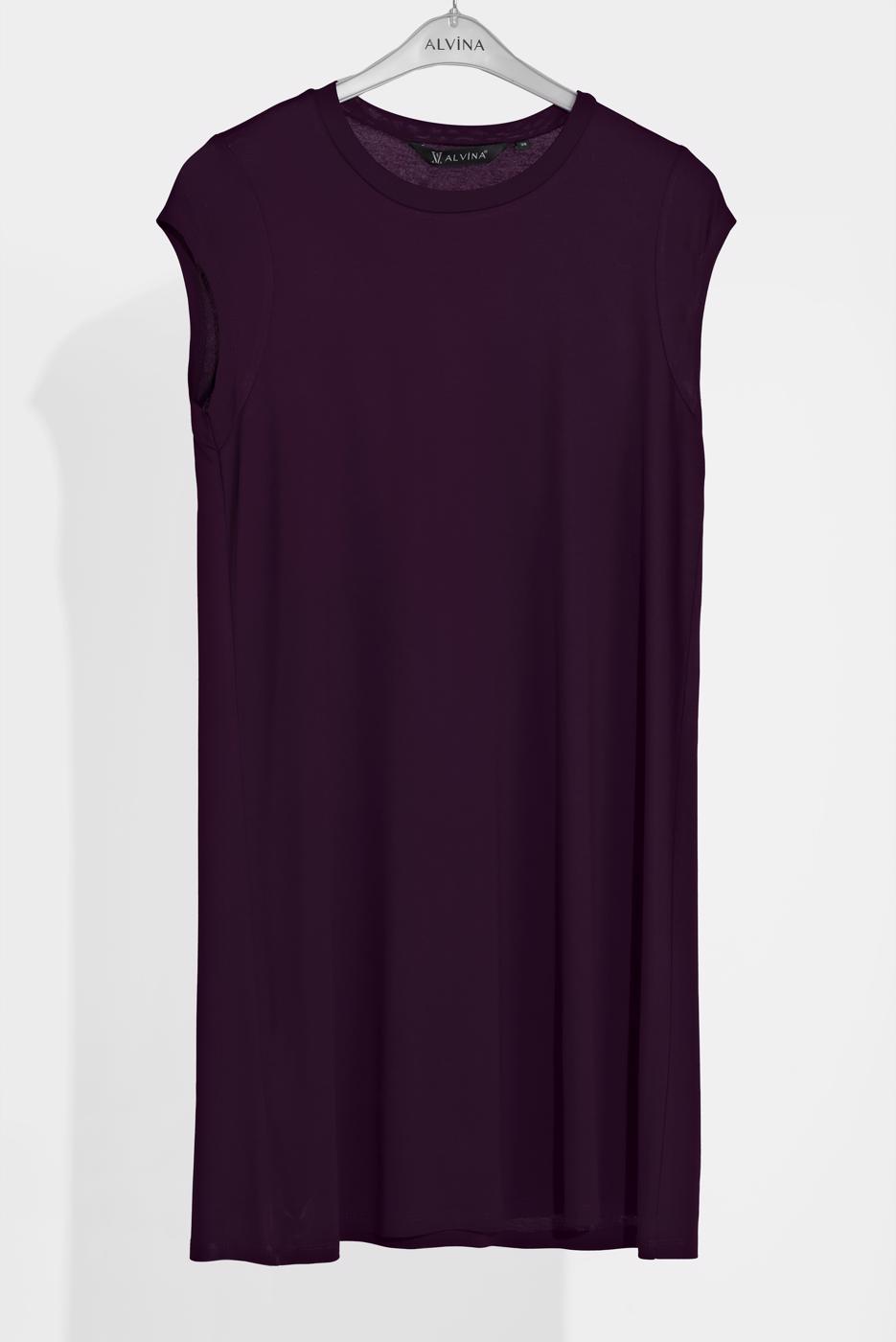 Tesettür giyim MOR BASİC KOLSUZ TUNİK 40826 