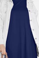 Tesettür giyim LACİVERT BASİC KOLSUZ TUNİK 40826 