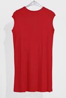 Tesettür giyim KIRMIZI BASİC KOLSUZ TUNİK 40826 