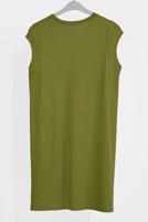 Tesettür giyim YEŞİL BASİC KOLSUZ TUNİK 40826 