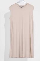 Tesettür giyim EKRU BASİC KOLSUZ TUNİK 40826 