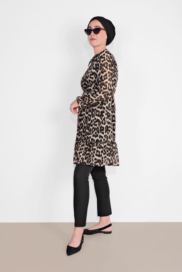 Hijab clothing  ANIMAL-PRINT TUNIC 4091-3  - TRENDTESETTÜR