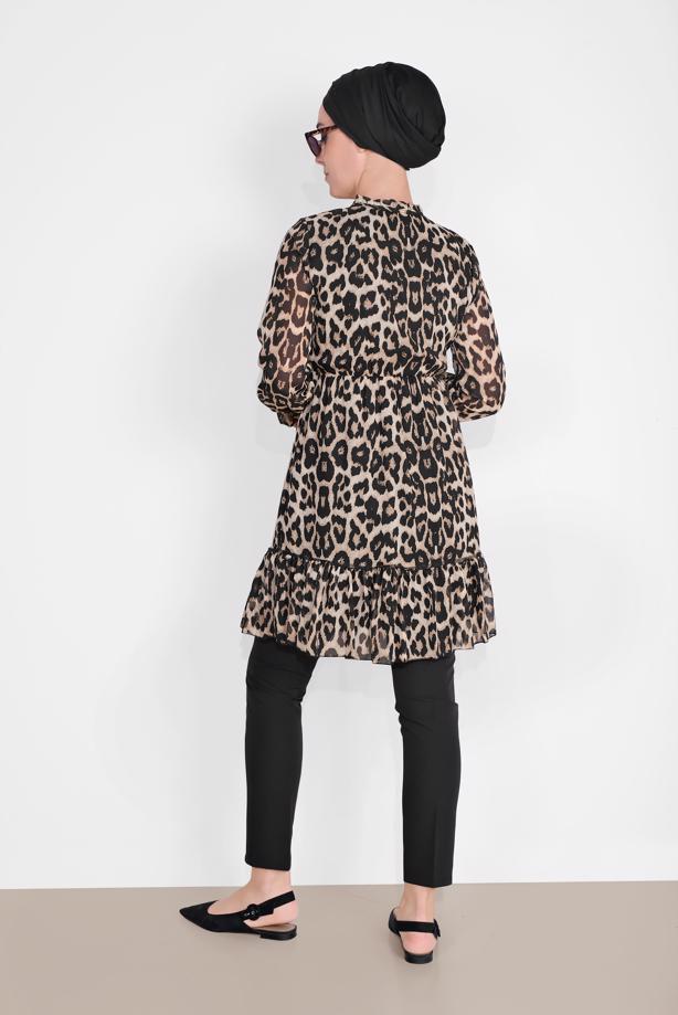 Hijab clothing  ANIMAL-PRINT TUNIC 4091-3  - TRENDTESETTÜR