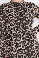 Hijab clothing BLACK ANIMAL-PRINT TUNIC 4091-3 