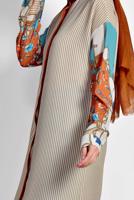 Tesettür giyim TABA ALVİNA ÇİZGİLİ DESENLİ TUNİK 4113