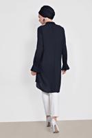 Tesettür giyim LACİVERT ALVİNA YAKA AKSESUARLI TUNİK 4879