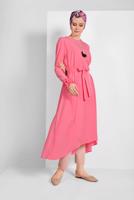 Tesettür giyim MERCAN KOLLARI FIRFIRLI TUNİK 11715