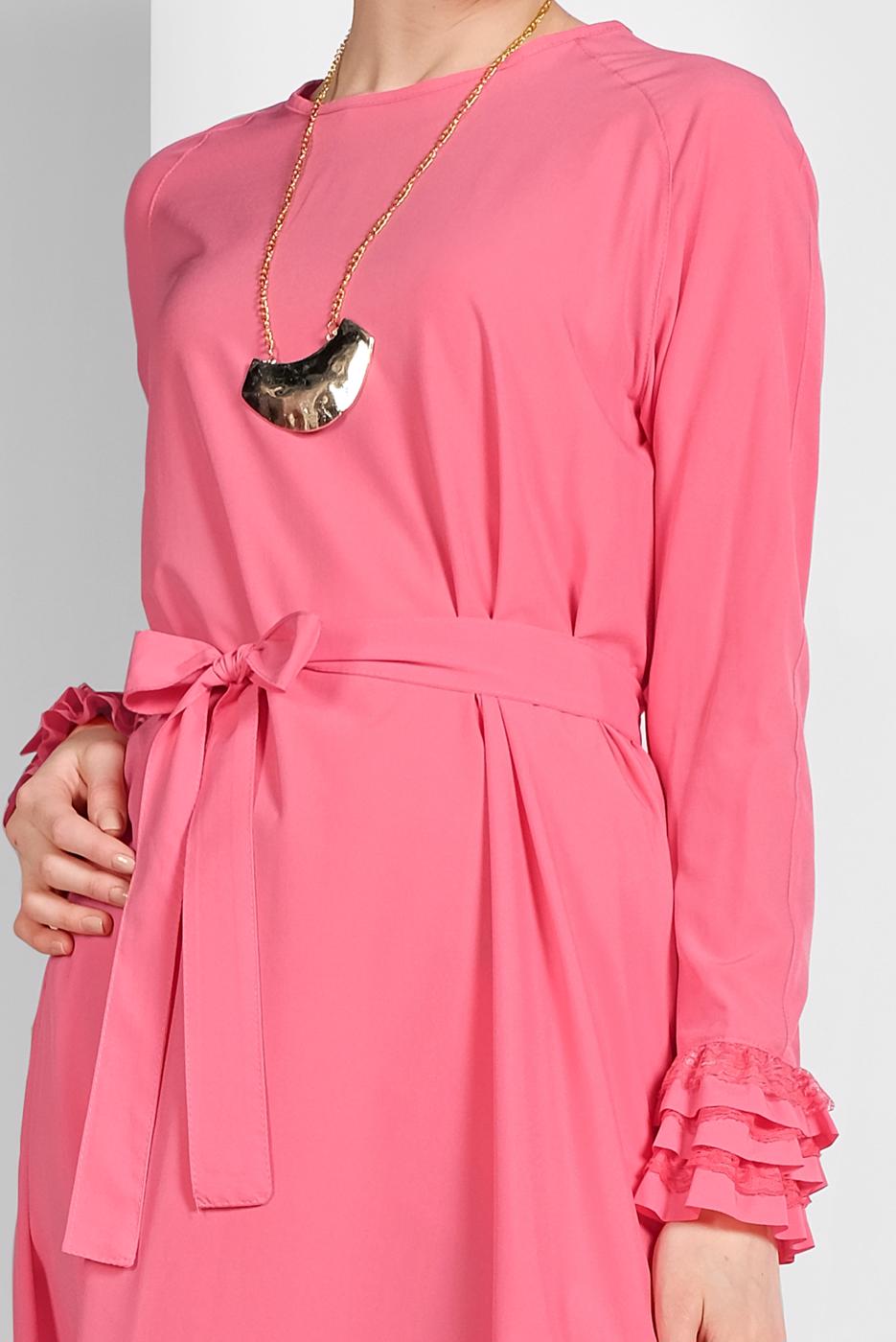 Tesettür giyim MERCAN KOLLARI FIRFIRLI TUNİK 11715