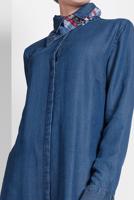 Vêtements hijab BLEU CHEMISE LONGUE EN JEAN 16505 
