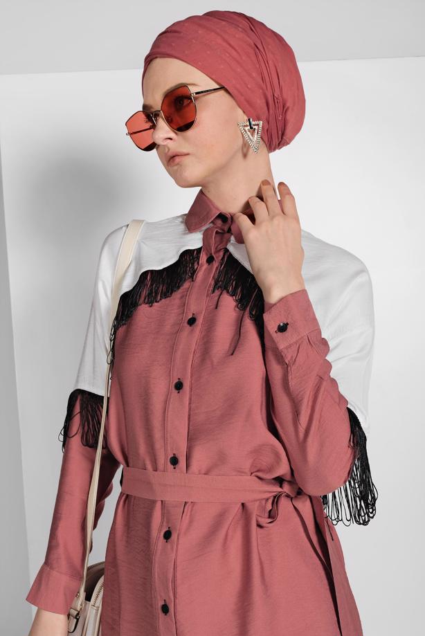 Vêtements hijab  FRINGED SHIRT 17202  - TRENDTESETTÜR