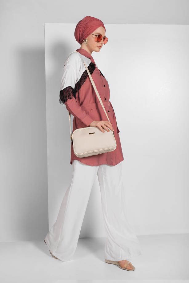 Vêtements hijab  FRINGED SHIRT 17202  - TRENDTESETTÜR