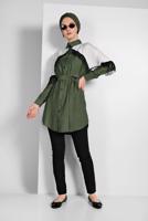 Hijab clothing KHAKI FRINGED SHIRT 17202 