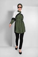 Hijab clothing KHAKI FRINGED SHIRT 17202 