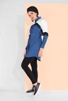 Hijab clothing NAVY BLUE FRINGED SHIRT 17202 