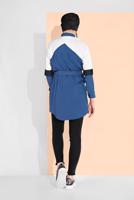 Hijab clothing NAVY BLUE FRINGED SHIRT 17202 