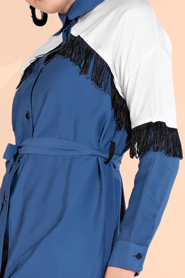 Vêtements hijab  FRINGED SHIRT 17202  - TRENDTESETTÜR