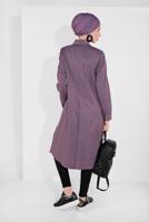 Tesettür giyim BEJ PAMUKLU BOYDAN DÜĞMELİ TUNİK 18705 