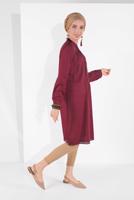 Tesettür giyim BORDO DÜĞMELİ TUNİK 19705