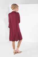 Tesettür giyim BORDO DÜĞMELİ TUNİK 19705