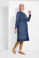 Tesettür giyim LACİVERT PAMUKLU DENİM TUNİK 24315