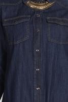 Tesettür giyim MAVİ PAMUKLU DENİM TUNİK 24315