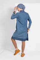 Tesettür giyim MAVİ PAMUKLU DENİM TUNİK 24315