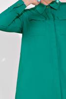 Tesettür giyim YEŞİL CEP DETAYLI UZUN TUNİK 45915