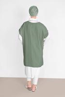 Tesettür giyim YEŞİL İKİLİ TUNİK 56208 